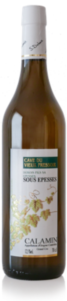 Bouteille de Calamin Grand Cru de Salomon Dubois vigneron à Epesses en Lavaux